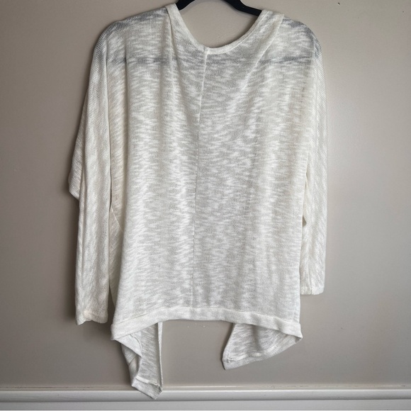 Foreign Exchange White Open Draped Cardigan Size Large EUC - Picture 4 of 6